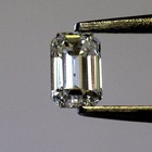 loose GIA certified emerald cut .74ct diamond SI1 F vintage estate antique — photo 4