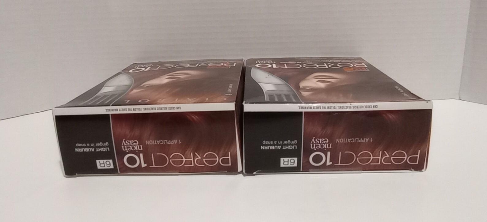 NEW Clairol Nice 'n Easy Perfect 10 Light Auburn 6R Hair Color Set of 2 Boxes