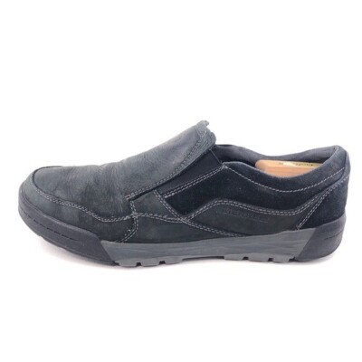 Merrell Berner Moc Black Leather Slip on Loafers 10 Merrell Loafer Black Casual Shoes for Men for sale | eBay main image 3