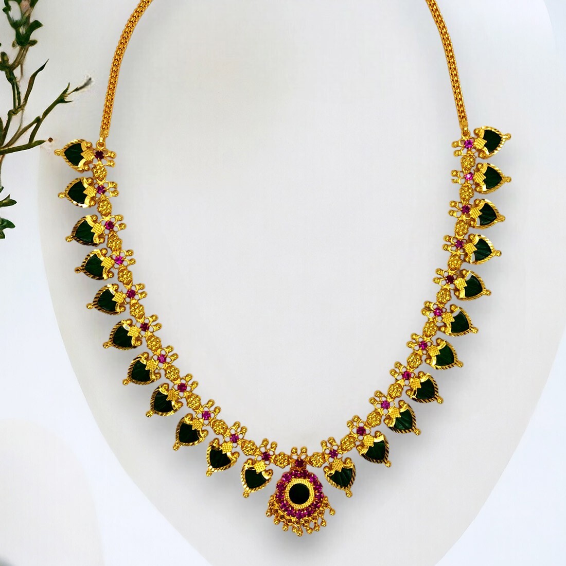 Bridal Necklace Kollam Supreme Necklace Kollam Supreme Wedding Collections  Kerala Traditional Gold Plated