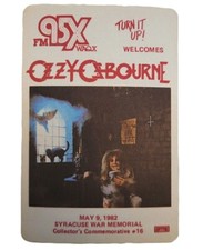 Vintage Ozzy Osbourne Diary of a Madman 1982 Tour OTTO Backstage Concert Pass