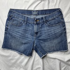 Old Navy The Flirt Cut-Off Denim Shorts Blue Mid Rise Women's Size 8 Reg.