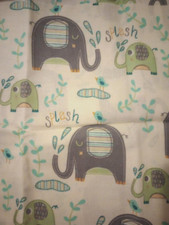 animals jungle elephant fun fabric print 12 by 9.5 inch new