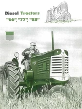 Oliver 66 77 88 Diesel Tractor 2 3 4 Plow Row Crop Sales Brochure 4 & 6 Cylinder