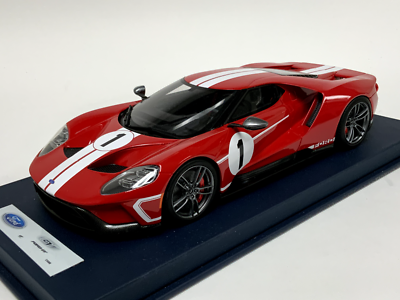 1/18 GT Spirit Ford GT 2017 Red with White stripe US008 Blue