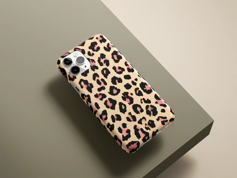豹纹猎豹动物印花圆点超薄防震坚固手机壳 — 第 4/4 张图片