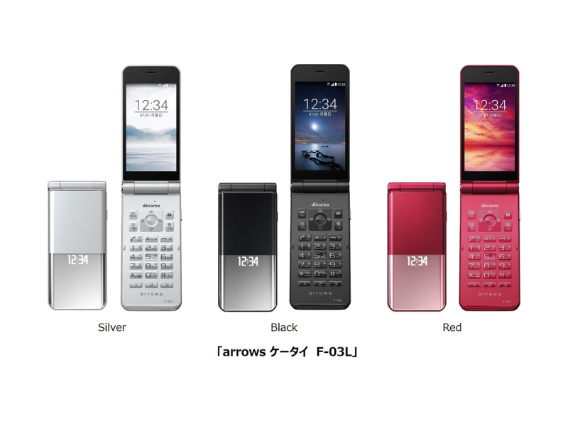 Fujitsu arrows F-03L SILVER DOCOMO SIM unlocked Flip Phone FCNT
