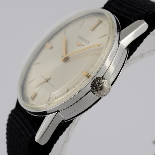 FINE VINTAGE LONGINES FLAGSHIP FROM 1966' MANUAL WIND STEEL GENTS WATCH WORKING - Picture 8 of 14