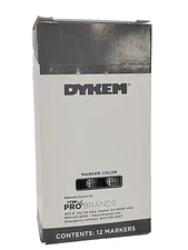 Dykem Industrial Paint Marker,Black,Medium Tip NOS Box of 12 #44404