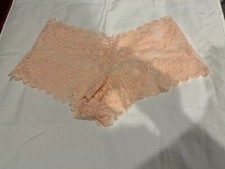 Boyshorts panties for women Sz XL Beige Lace Waist Low Rise Floral Panties