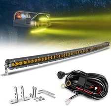 714202632384450in Yellow Curved Led Light Bar Fog Off-road For Trucks Suv