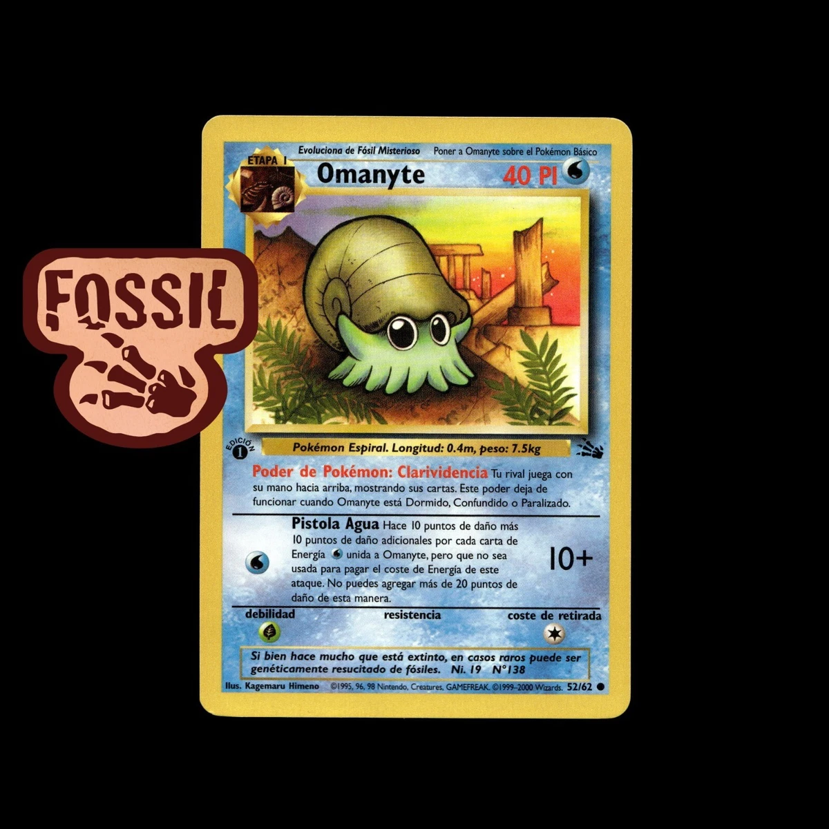 1995 omanyte pokemon card value Fossil Common #52 (1st Edition) PSA Graded Card Omanyte Pokmon TCG Cards for