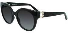 Ferragamo Women's Black Rounded Cat Eye Sunglasses SF1031S 001 Italy