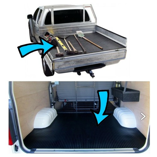 1.8m x 1820w Round Button Ute Mat Heavy Duty Rubber Workshop Camper Matting Van - Picture 5 of 7