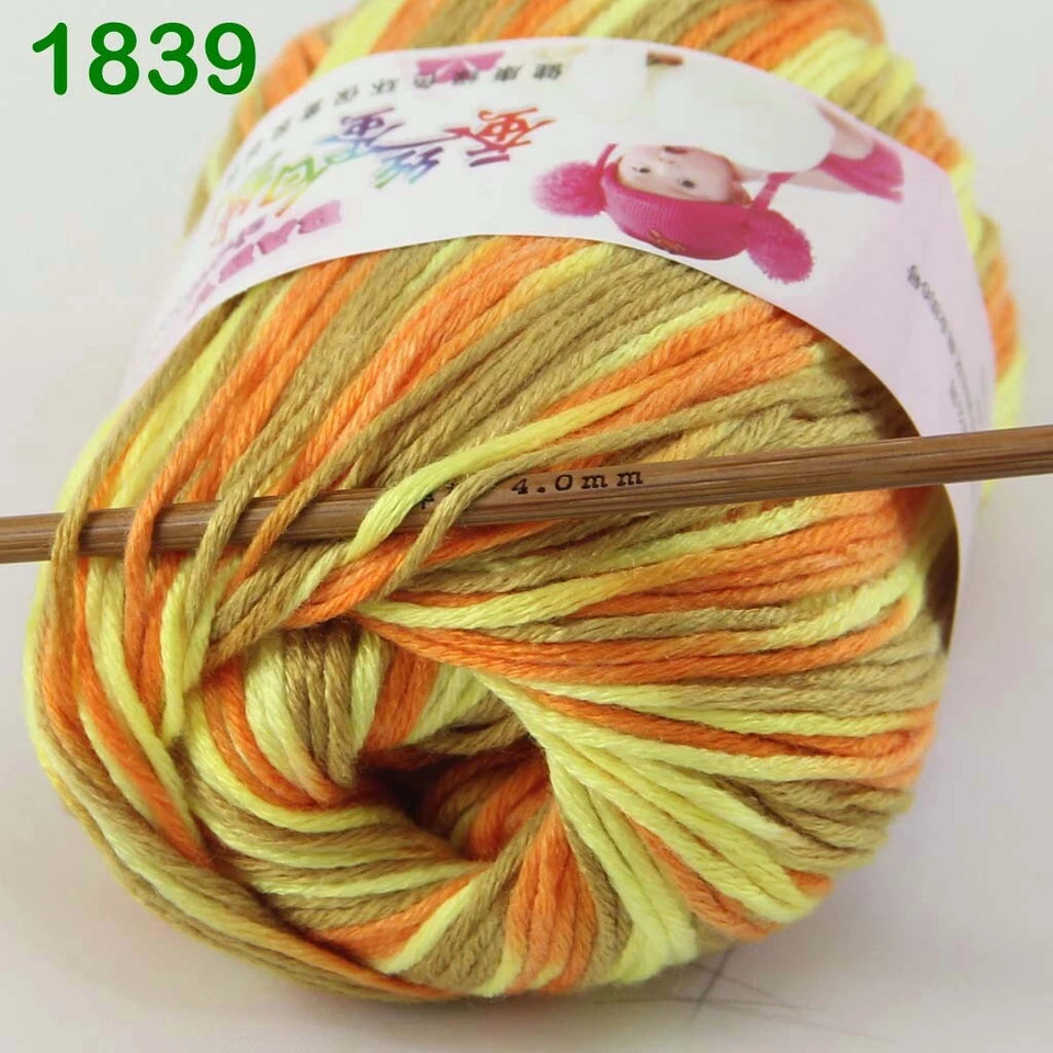 Sale 6Skeinsx50gr DK Baby Cashmere Silk Wool Hand Knitting Scarf Crochet Yarn 39 - Image 2 of 4