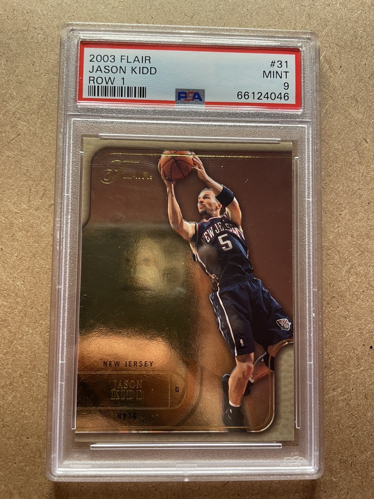 2003 04 Jason Kidd Fleer Flair G #31 Fila 1 PSA 9 New Jersey Reti