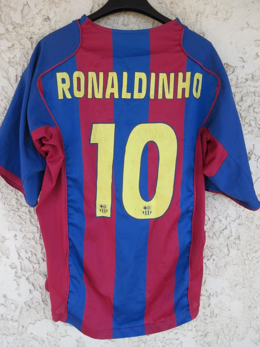 Maillot De Football Vintage FC BARCELONE #10 Messi - Taille Enfant 12 - Occasion