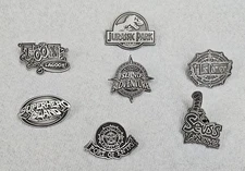 UNIVERSAL STUDIOS FLORIDA ISLANDS OF ADVENTURE SILVER PEWTER PIN SET