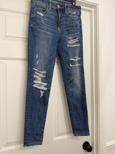 American Eagle Women's High Rise Super Stretch X Jegging Size 4 Short Distressed