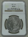 1887 Morgan Silver Dollar NGC MS 65 US Mint $1