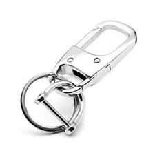 Keychain Car Fob Key Chain Holder Clip with Detachable Valet Key Ring Metal