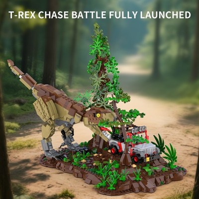 Jurassic Park Dinosaur Building Blocks Scene Model Set
