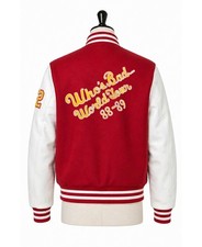 Michael Jackson Who's Bad Varsity Jacket | MJ Vintage 80s Red Varsity Jacket