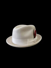 Soft Wool Capas Hat. Fedora. Off White. XL. 7 5/8
