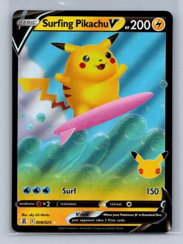 Surfing Pikachu V - Celebrations - Pokemon Card Prices & Trends