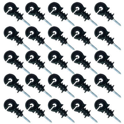 100x Weidezaun Isolatoren Holzgewinde 6mm Ringisolator Elektrozaun für Draht Sei