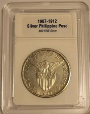 1909-S US-Philippines Silver One Peso, Uncirculated Condition,San Francisco Mint