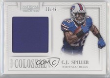 2013 Panini National Treasures Colossal Materials 30/49 CJ Spiller #8 5x8