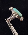 Thick VTN Old Pawn Native American Sterling High Grade Turquoise Ring sz7.75 — photo 7