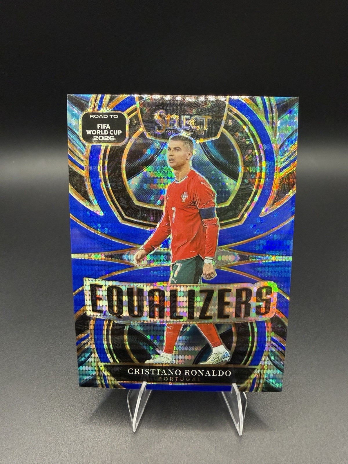 2026 Select FIFA World Cup Cristiano Ronaldo Blue Pulsar Prizm Equalizers #15