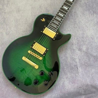High Quality Green Electric Guitar,Solid Mahogany Body, Rosewood Fingerboard