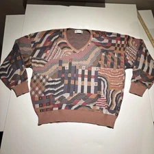 St. Croix Vintage Men’s Sweater Multicolored Pullover USA Made Grandpa Size XL