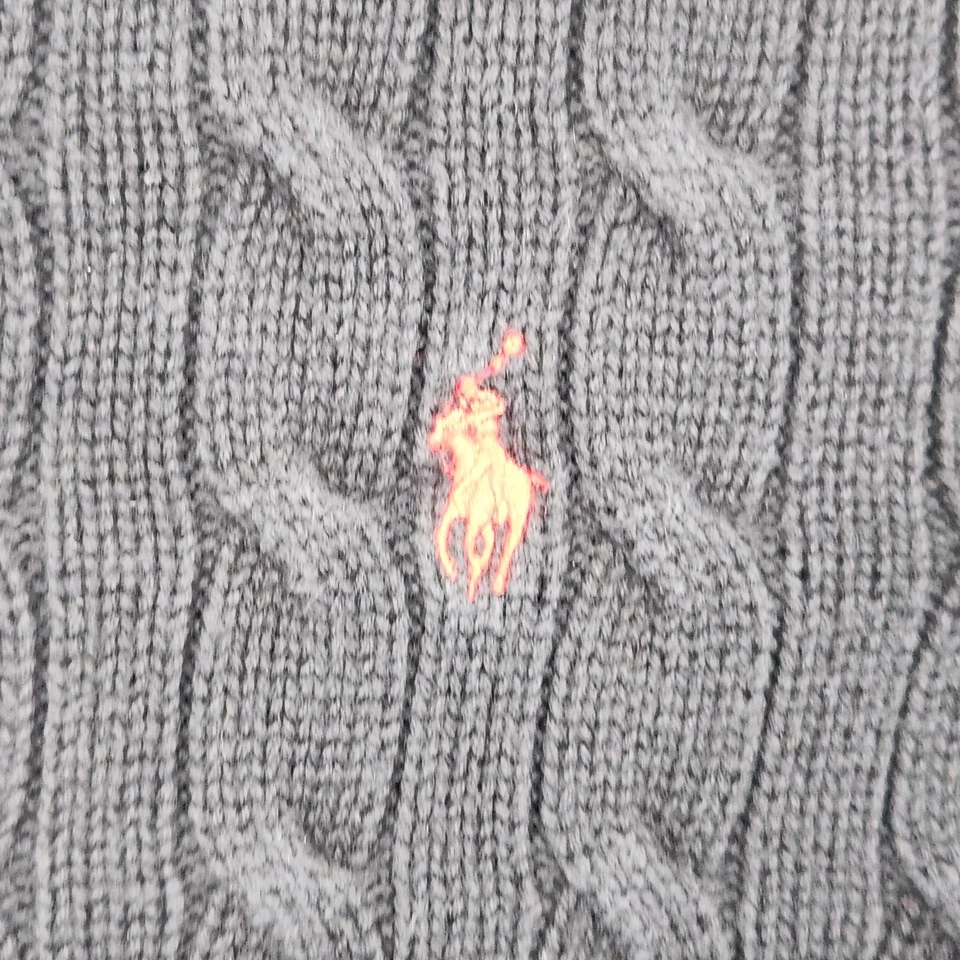 Polo Ralph Lauren Suéter Niños XL Negro Cable Tejido Pescador Preppy Clásico Foto 4 de 4