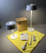 2x Cordless Dimmable Table Lamp Portable Night Light 3 Color Modes Simple Decor