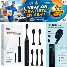 Brosse à dents électrique sonique rechargeable 5 modes 6 têtes Y-Kelin
