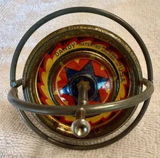 Vintage Antique Dandy Steel Gyroscope Top