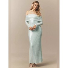 BHLDN Mare Mare Off Shoulder Sequin Maxi Dress Medium