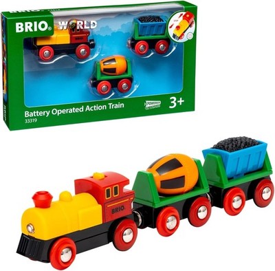 BRIO World Battery Operated Action Train - Motorized for Wooden Tracks - Kids...