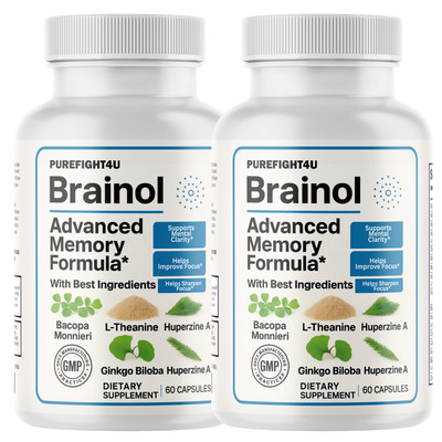 Brainol Brain Function, Memory & Mental Performance Supplement - 2 Bottles