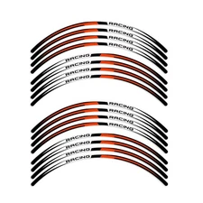 R03B For Aprilia MANA 850 2007-2018 Orange Wheel Sticker Set 17 16 15 14 13 12 1