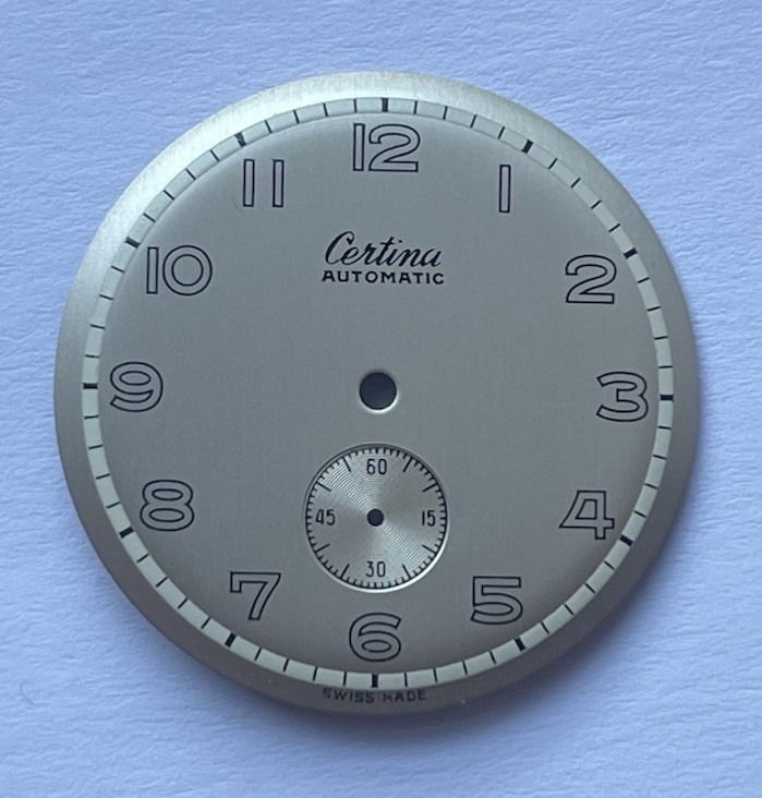 Cadran Certina Automatic NOS de rechange pour boîtier vintage 27,9 mm