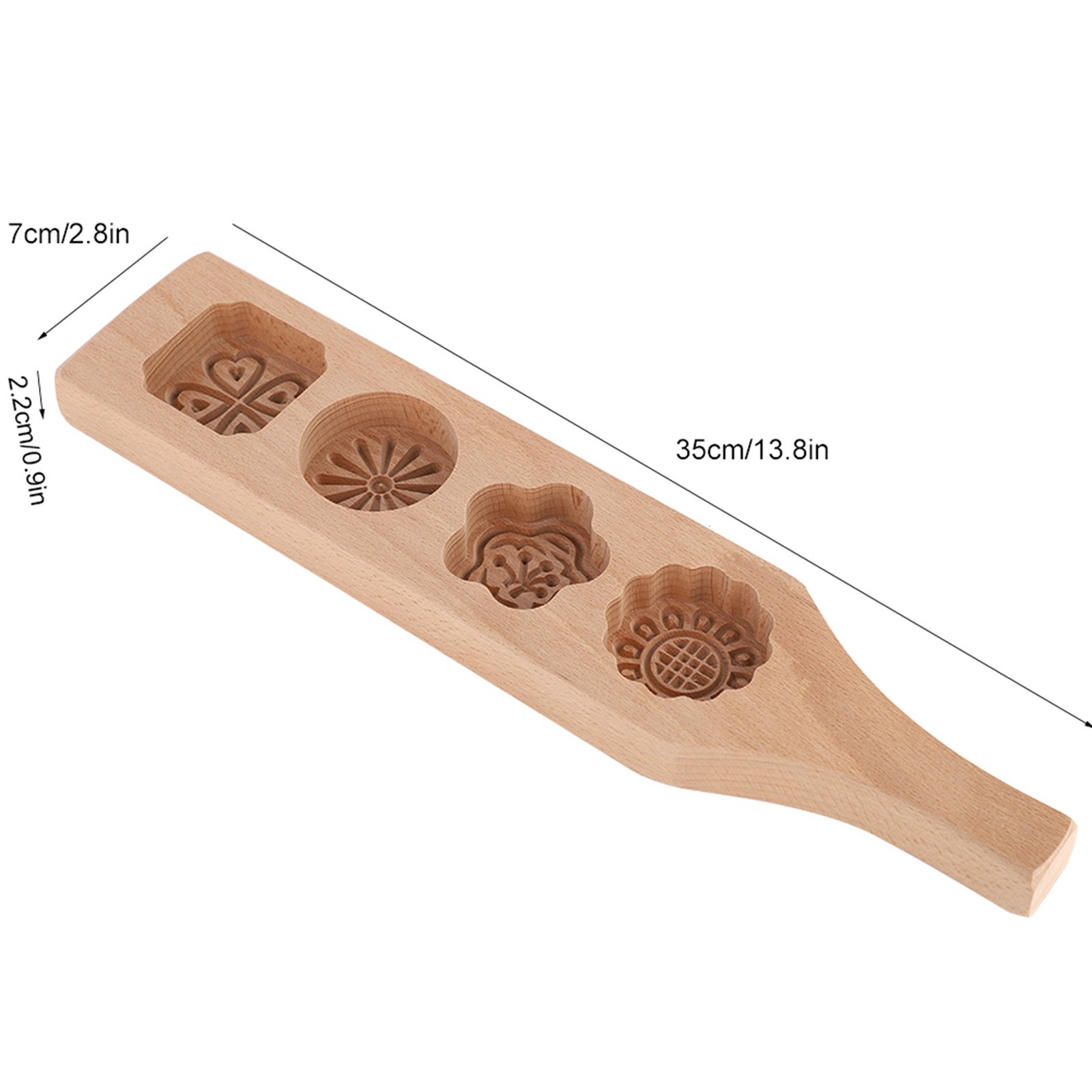 Wood Pastry Molds Handmade Vintage Baking Tools For Moon Cakes
