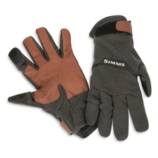 Simms Lightweight Merino Wool Leather Tech Gloves Cold Weather Size Large - NEW!