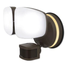 Enbrighten Outdoor Motion-Sensing Backlit Wi-Fi Security LED, Bronze: 58243-S1