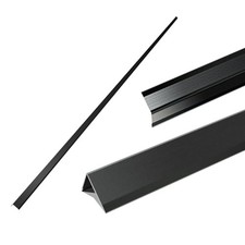 Aluminum Black L Corner Guards 21Ga Wall Corner Protectors 0.6x0.6X48 6PCS 6