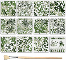 Camo Stencils 12 Pcs 12x12 Inch Camouflage Stencils Reusable Spray Paint